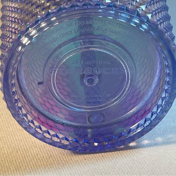 Starbucks rare collectible Studded Blue Ombre 24oz Plastic Cold Cup 2021 - Picture 7 of 11
